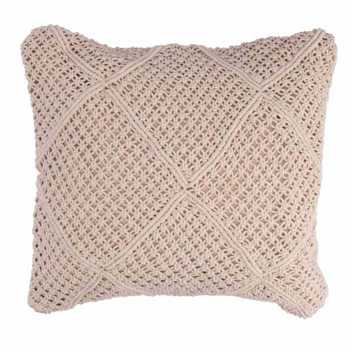 Fodera Cuscino MacramÃ¨ Bianco cm.40x40 | Vacchetti