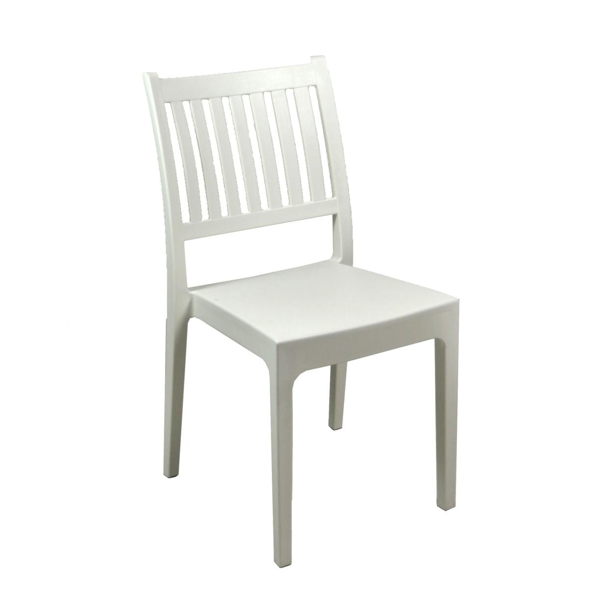 Sedia PVC Stampata Minerva Bianca cm.52x46H87 | Vacchetti