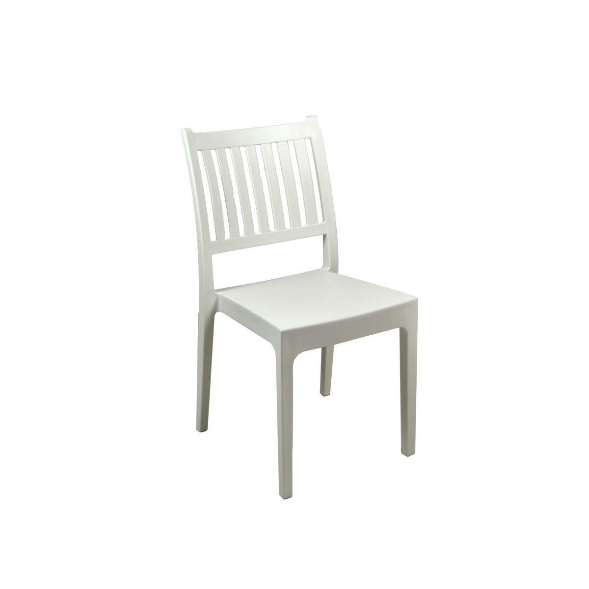 Sedia PVC Stampata Minerva Bianca cm.52x46H87 | Vacchetti