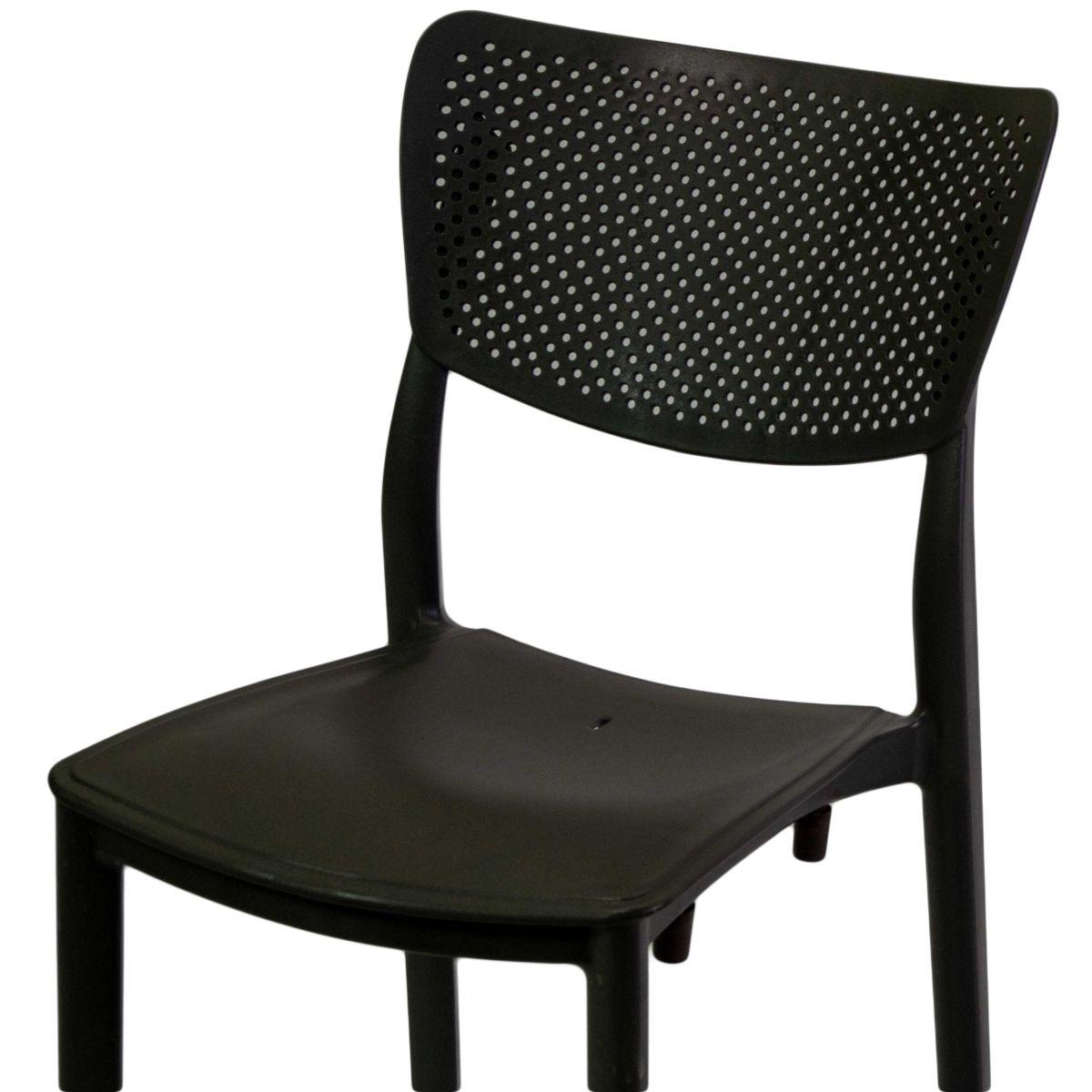 Sedia Polipropilene Alezio Antracite Chiaro cm.44X53H84 | Vacchetti