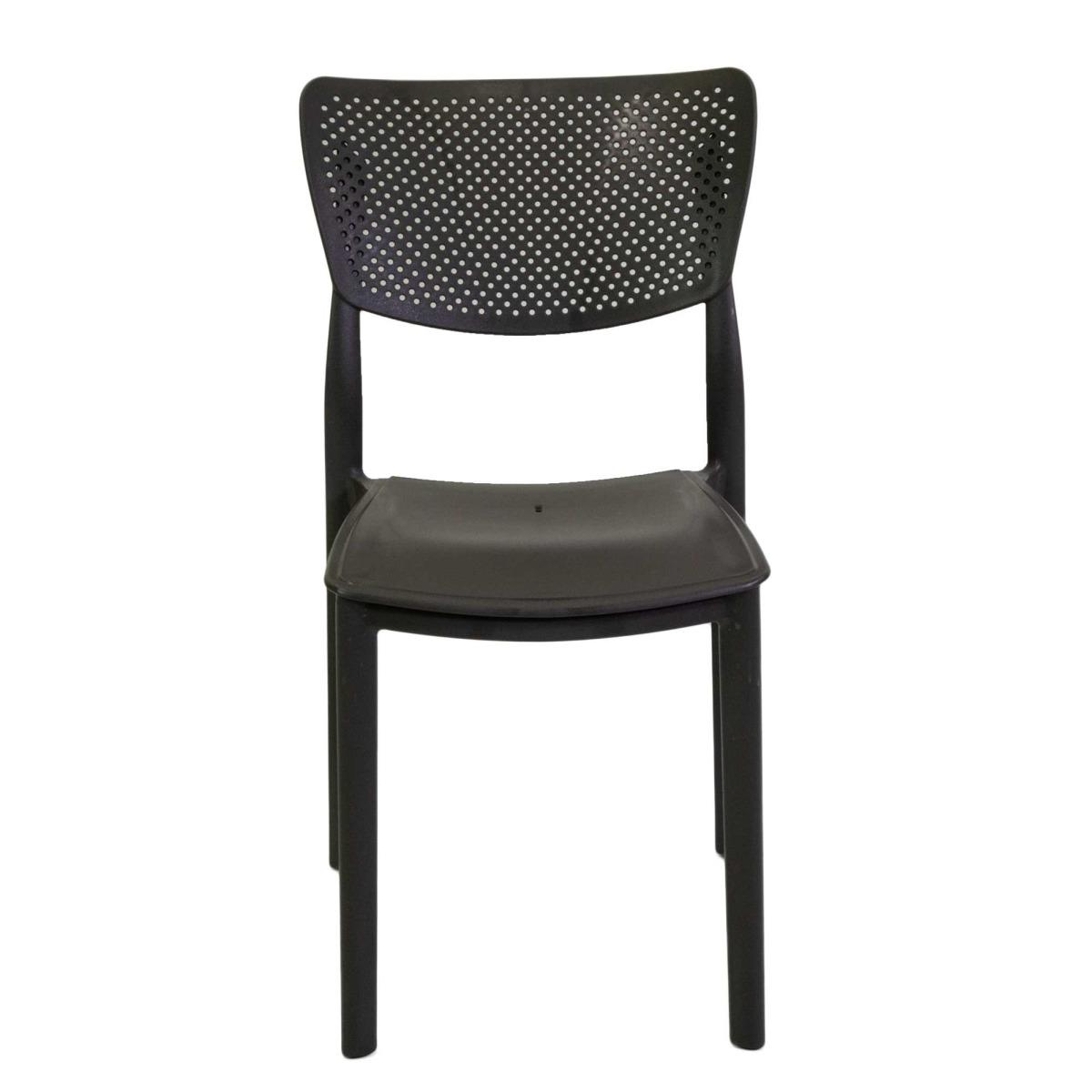 Sedia Polipropilene Alezio Antracite Chiaro cm.44X53H84 | Vacchetti