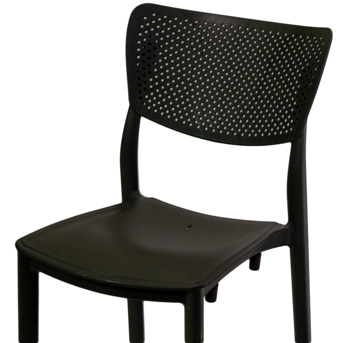 Sedia Polipropilene Alezio Antracite Chiaro cm.44X53H84 | Vacchetti