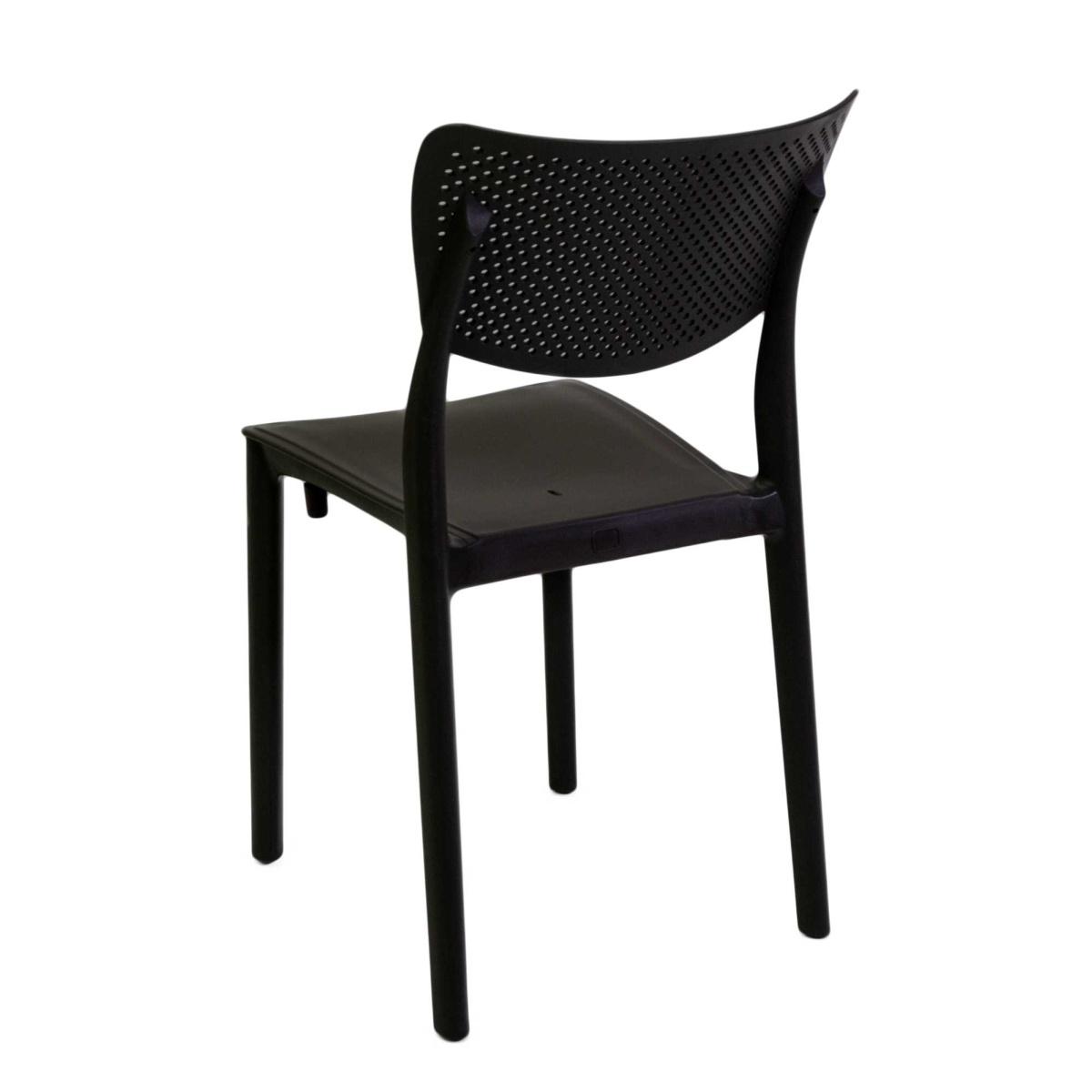 Sedia Polipropilene Alezio Antracite Chiaro cm.44X53H84 | Vacchetti