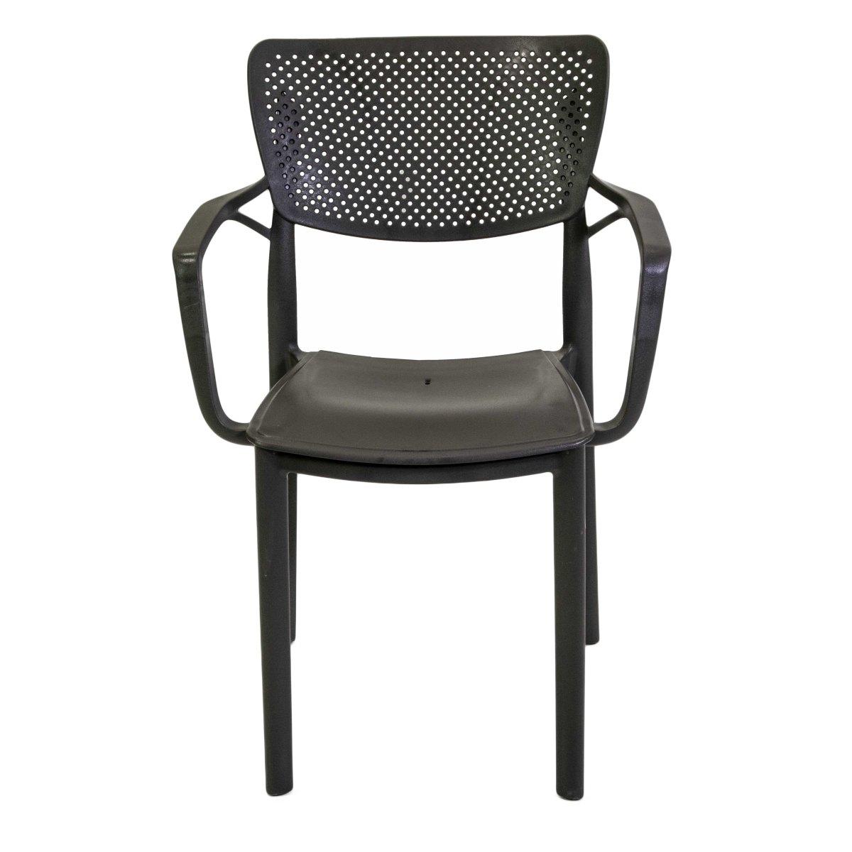 Vacchetti Poltrona Polipropilene Alezio Antracite Chiaro 54.5x53x84cm