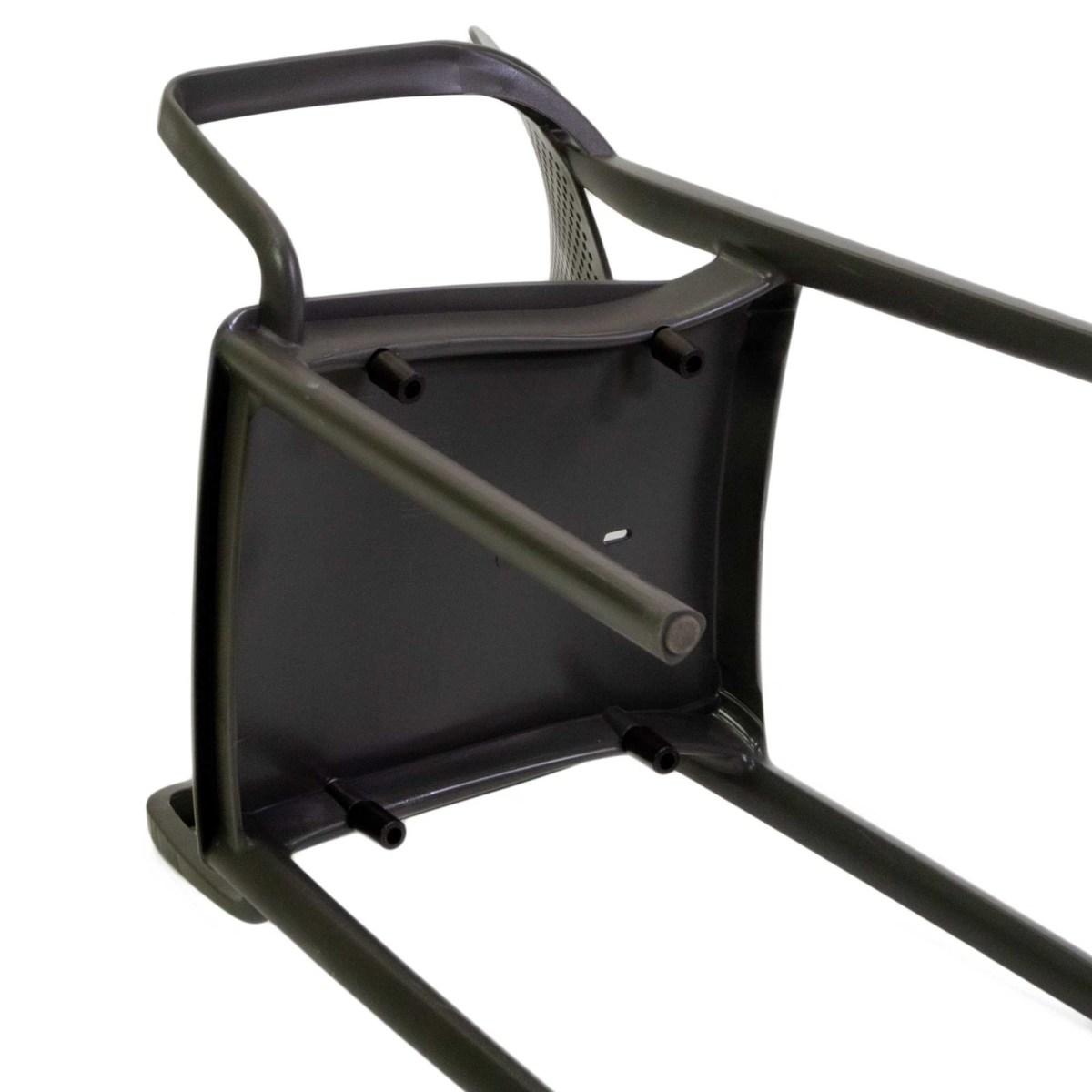 Vacchetti Poltrona Polipropilene Alezio Antracite Chiaro 54.5x53x84cm