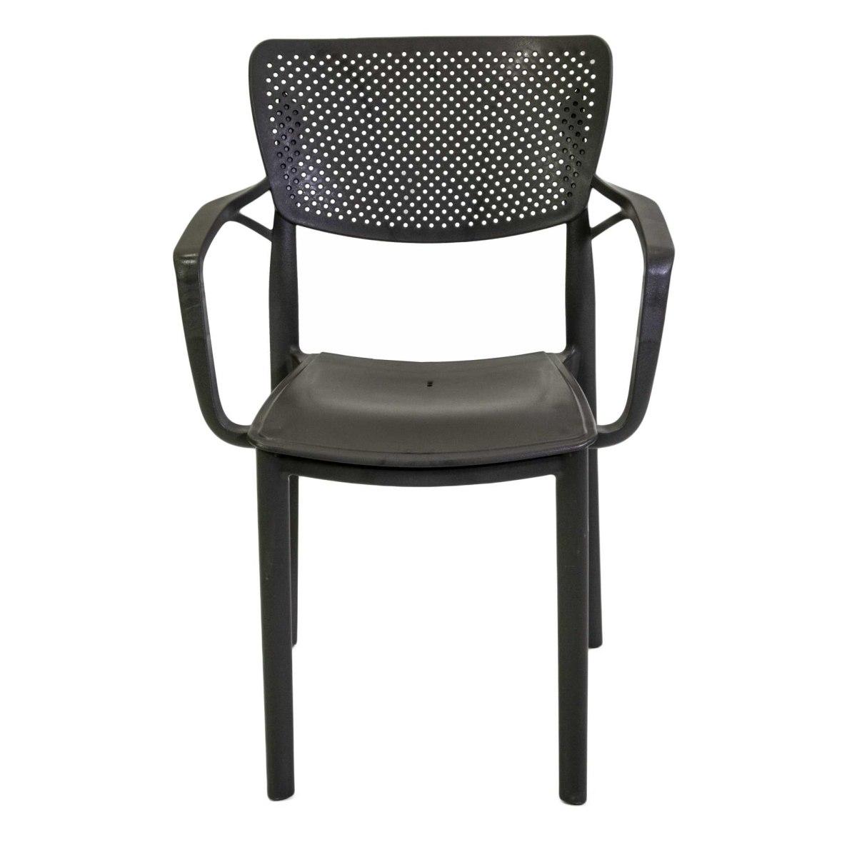 Vacchetti Poltrona Polipropilene Alezio Antracite Chiaro 54.5x53x84cm