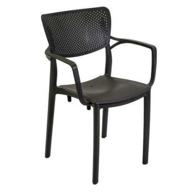 Vacchetti Poltrona Polipropilene Alezio Antracite Chiaro 54.5x53x84cm