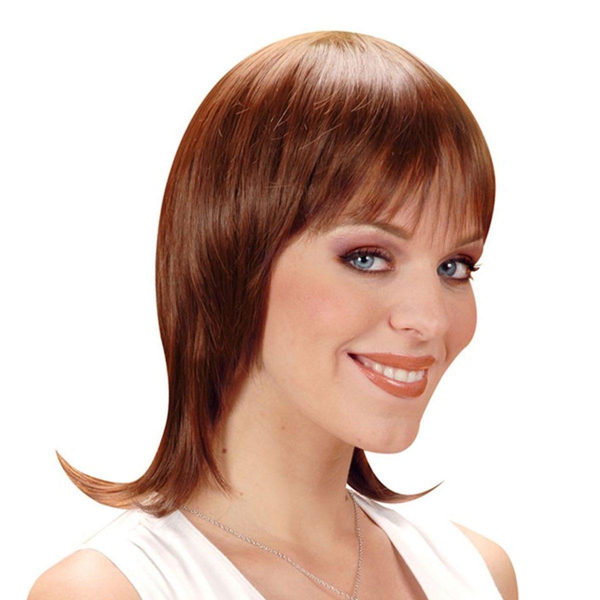 Parrucca Celine Castana Liscia con Frangia |Widmann