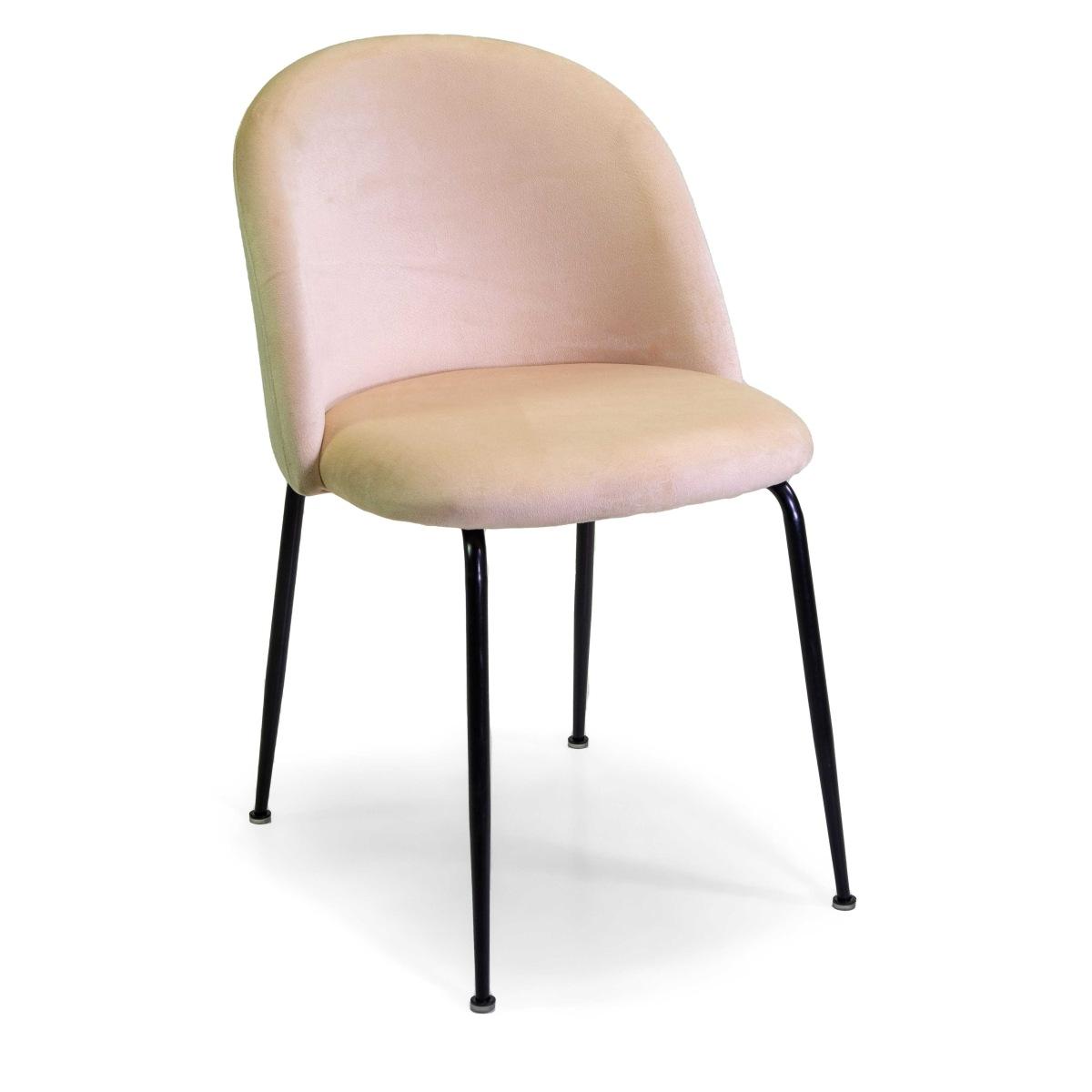 Poltrona Velluto Sammi Crema Struttura Nero cm.50x57xh47/78 | Vacchetti