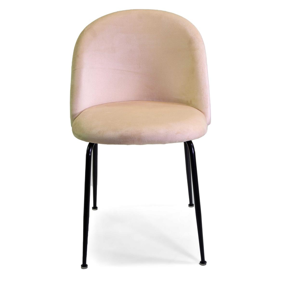 Poltrona Velluto Sammi Crema Struttura Nero cm.50x57xh47/78 | Vacchetti