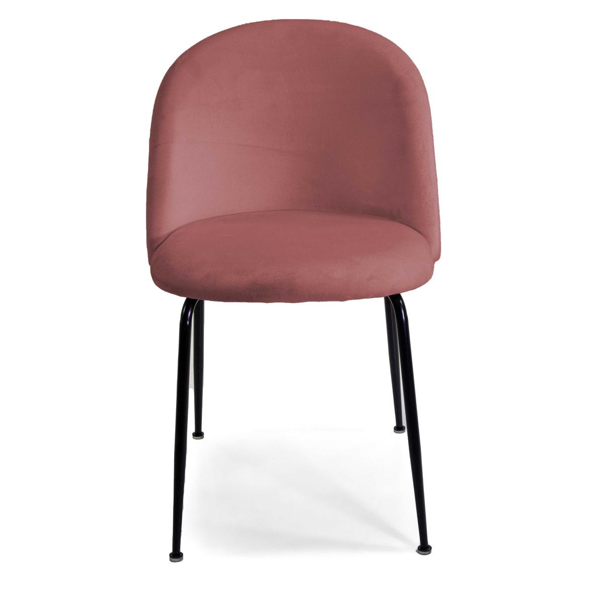 Poltrona Velluto Sammi Rosa Struttura Nero cm.50x57xh47/78 | Vacchetti