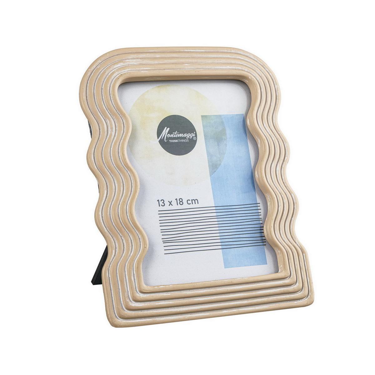 Cornice cm.13x18 Resina Ondulata Beige Anticata | Montemaggi