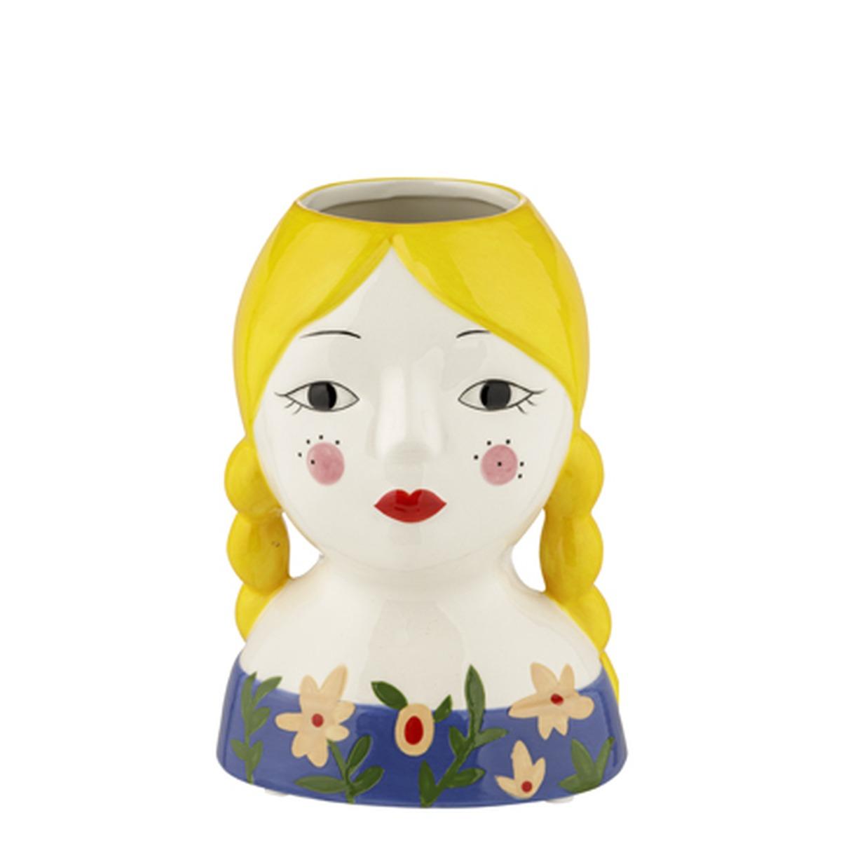 Vaso Ceramica Girl Isotta Bionda cm.13x11x18 |Montemaggi