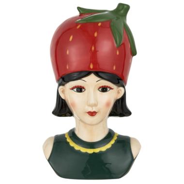 Vaso Ceramica Girl Fruit Fragola cm.11x9x18 |Montemaggi