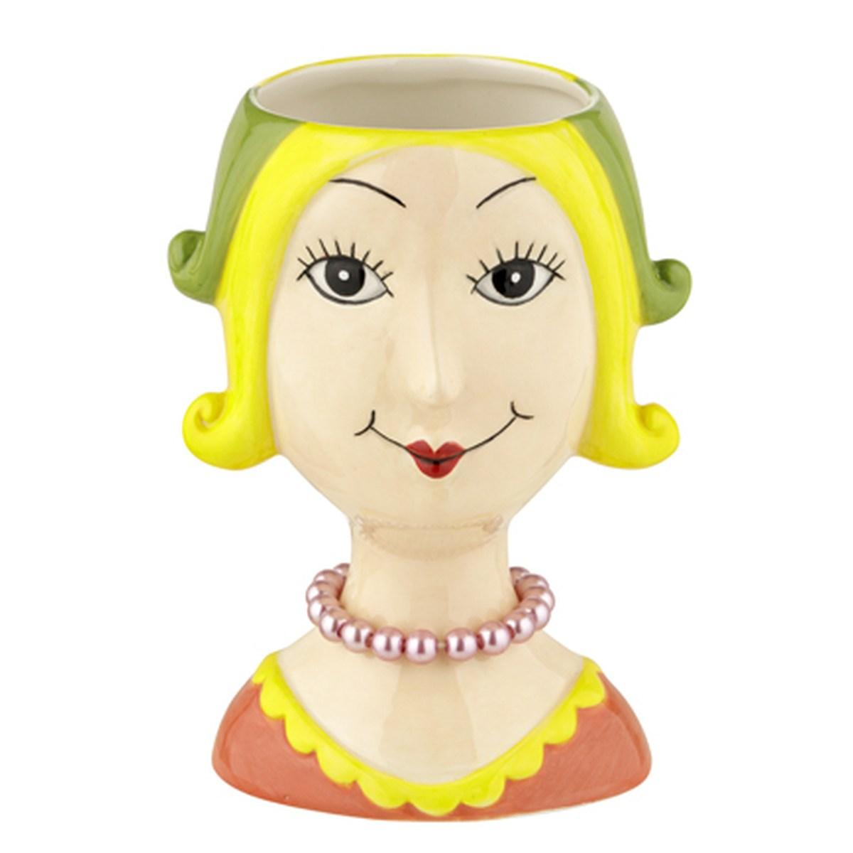 Vaso Ceramica Girl Sister con Collana 12x9x16 |Montemaggi