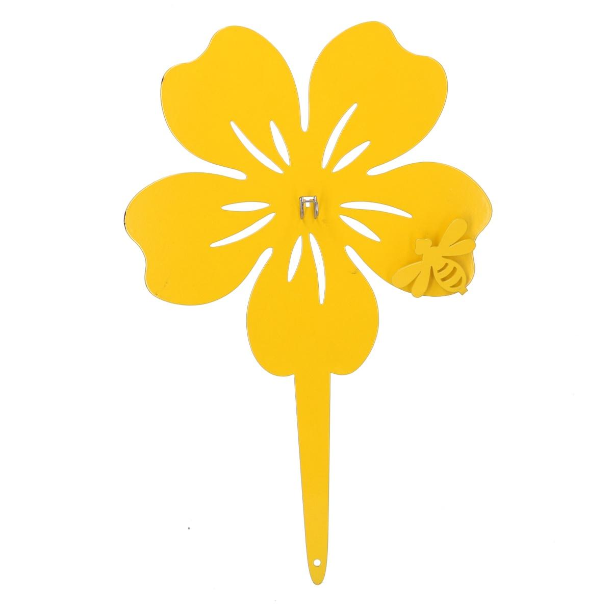 Portaspirali Fiore Giallo Metallo cm.23x2x36 | Vacchetti