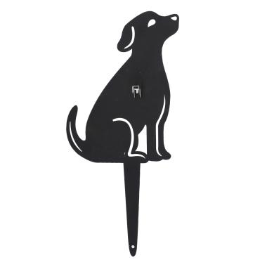 Portaspirali Cane Nero Metallo cm.17x2x36 | Vacchetti