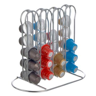 Porta Cialde CaffÃ¨ Metallo 8 Colonne con 40 Posti cm.24x12x20 | Montemaggi