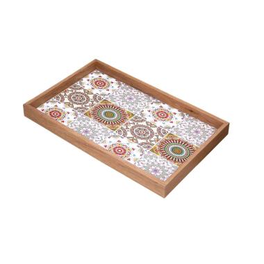 Vassoio Legno Rettangolare Crema con Bordo Naturale cm.39x24xh3 | Vacchetti