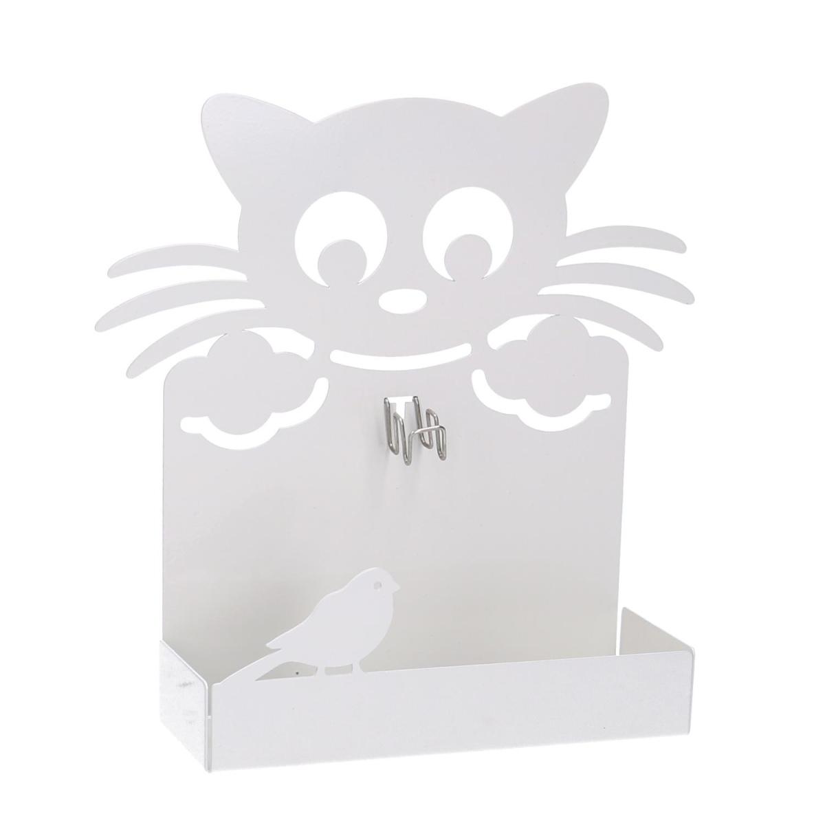 Portazampirone Metallo Gatto Bianco cm.18x5h18 | Vacchetti