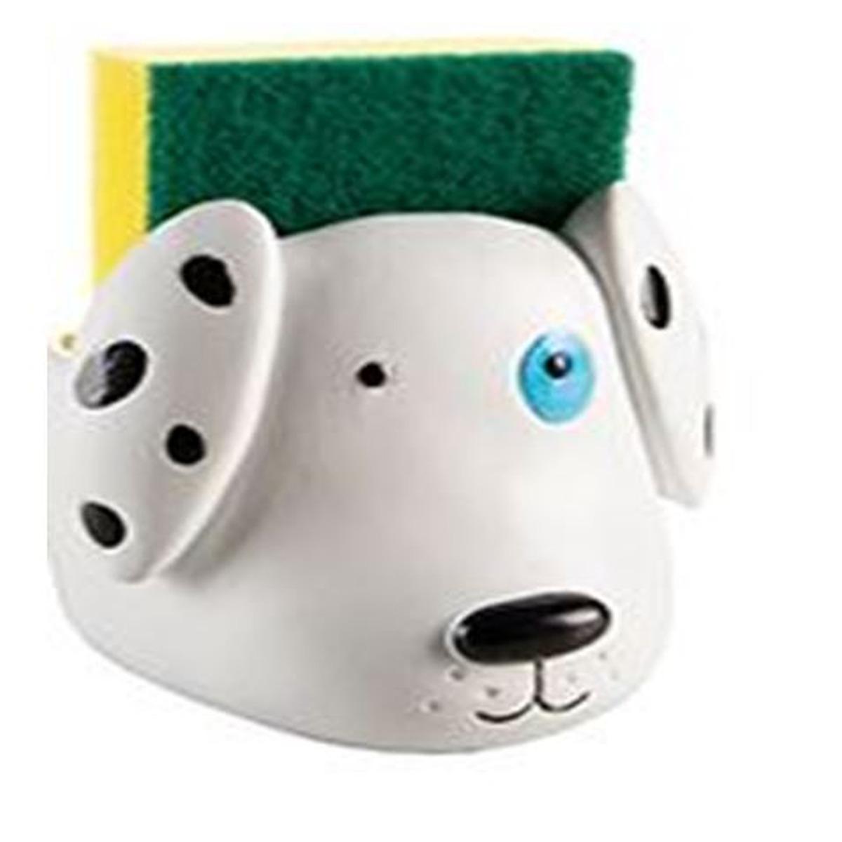 Porta Spugne Ceramica Cagnolino Bianco cm.11,5 | Montemaggi