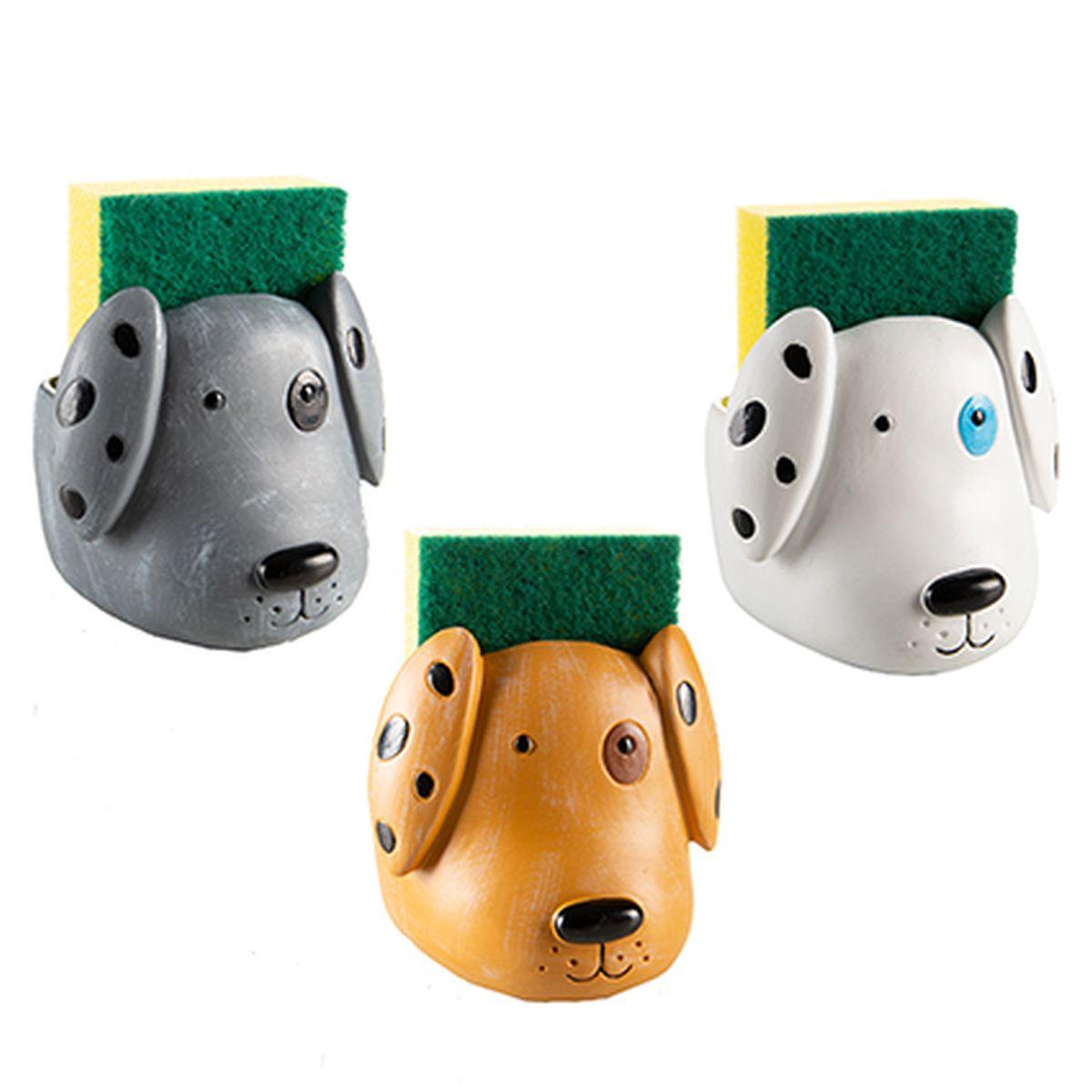 Porta Spugne Ceramica Cagnolino Bianco cm.11,5 | Montemaggi