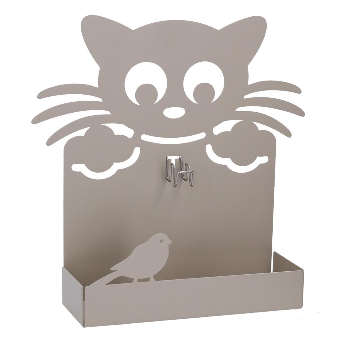 Portazampirone Metallo Gatto Tortora cm.18x5h18 | Vacchetti