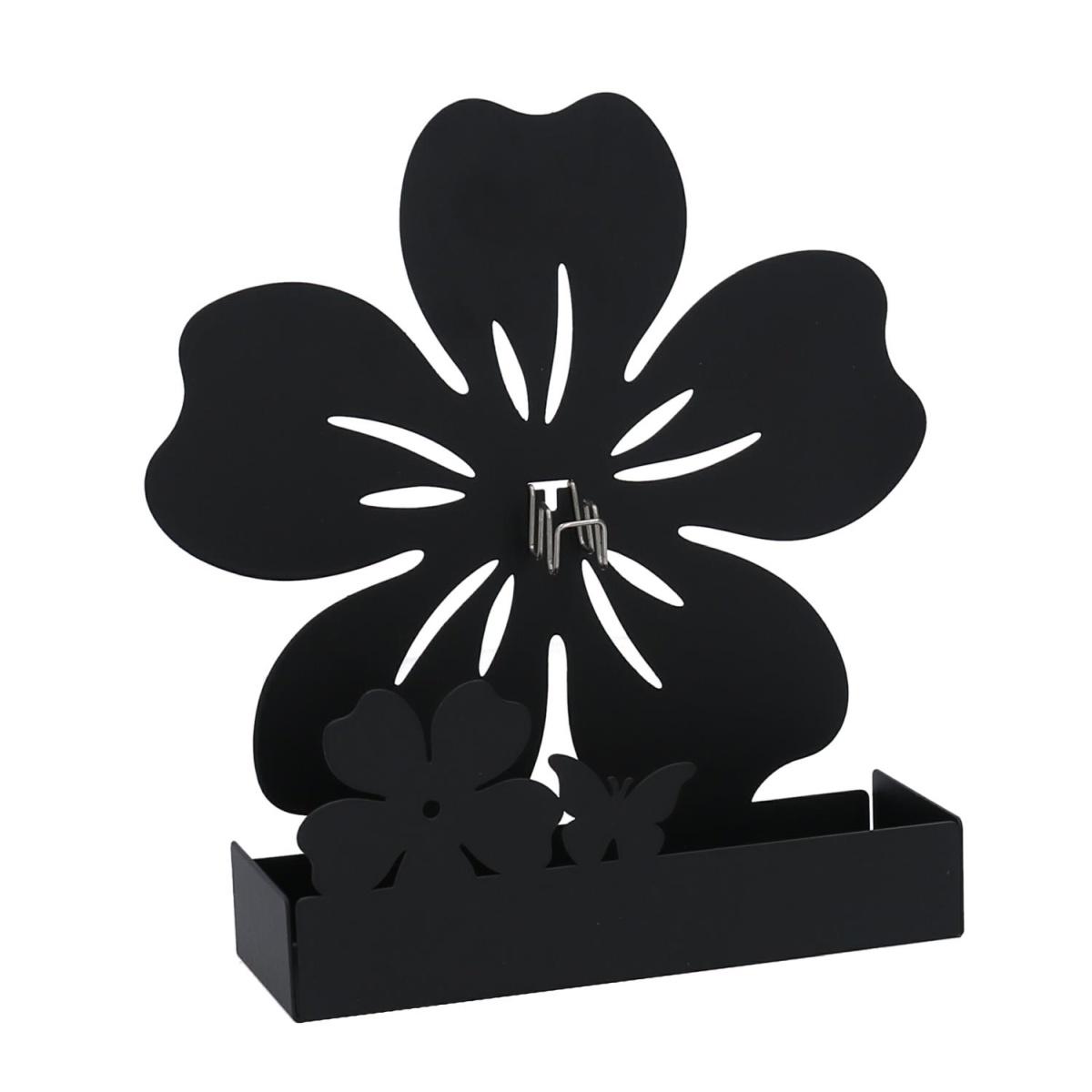Portazampirone Metallo Fiore Nero cm.17x5h17,5 | Vacchetti
