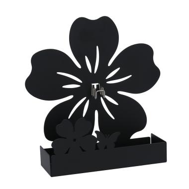 Portazampirone Metallo Fiore Nero cm.17x5h17,5 | Vacchetti