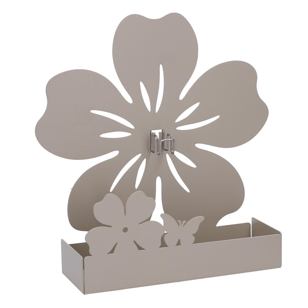 Portazampirone Metallo Fiore Tortora cm.17x5h17,5 | Vacchetti