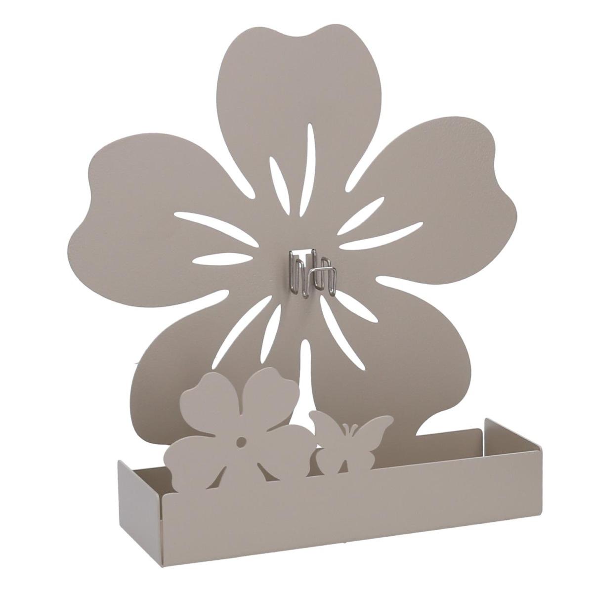 Portazampirone Metallo Fiore Tortora cm.17x5h17,5 | Vacchetti