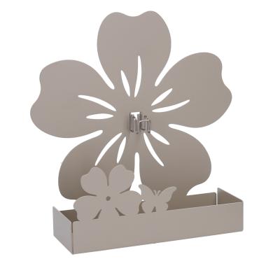 Portazampirone Metallo Fiore Tortora cm.17x5h17,5 | Vacchetti
