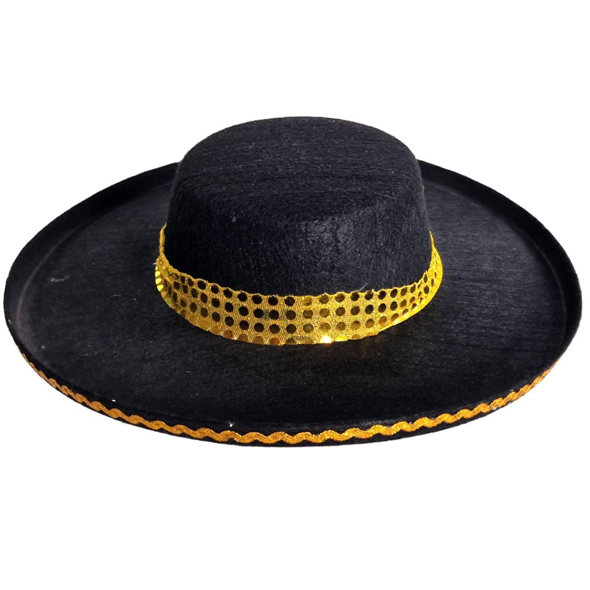Cappello Torero Feltro Nero Oro |Widmann