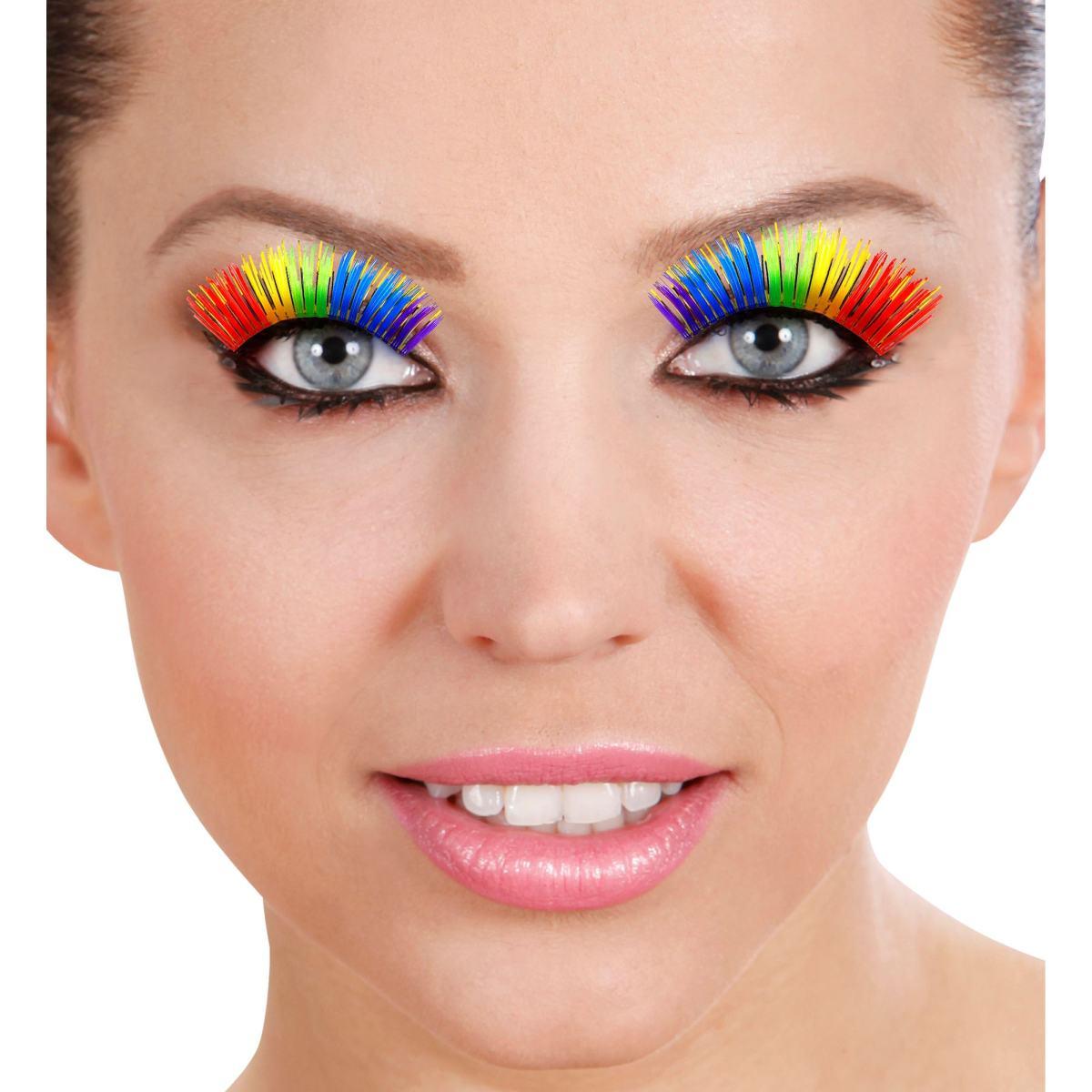 Trucco Ciglia Arcobaleno con Adesivo |Widmann