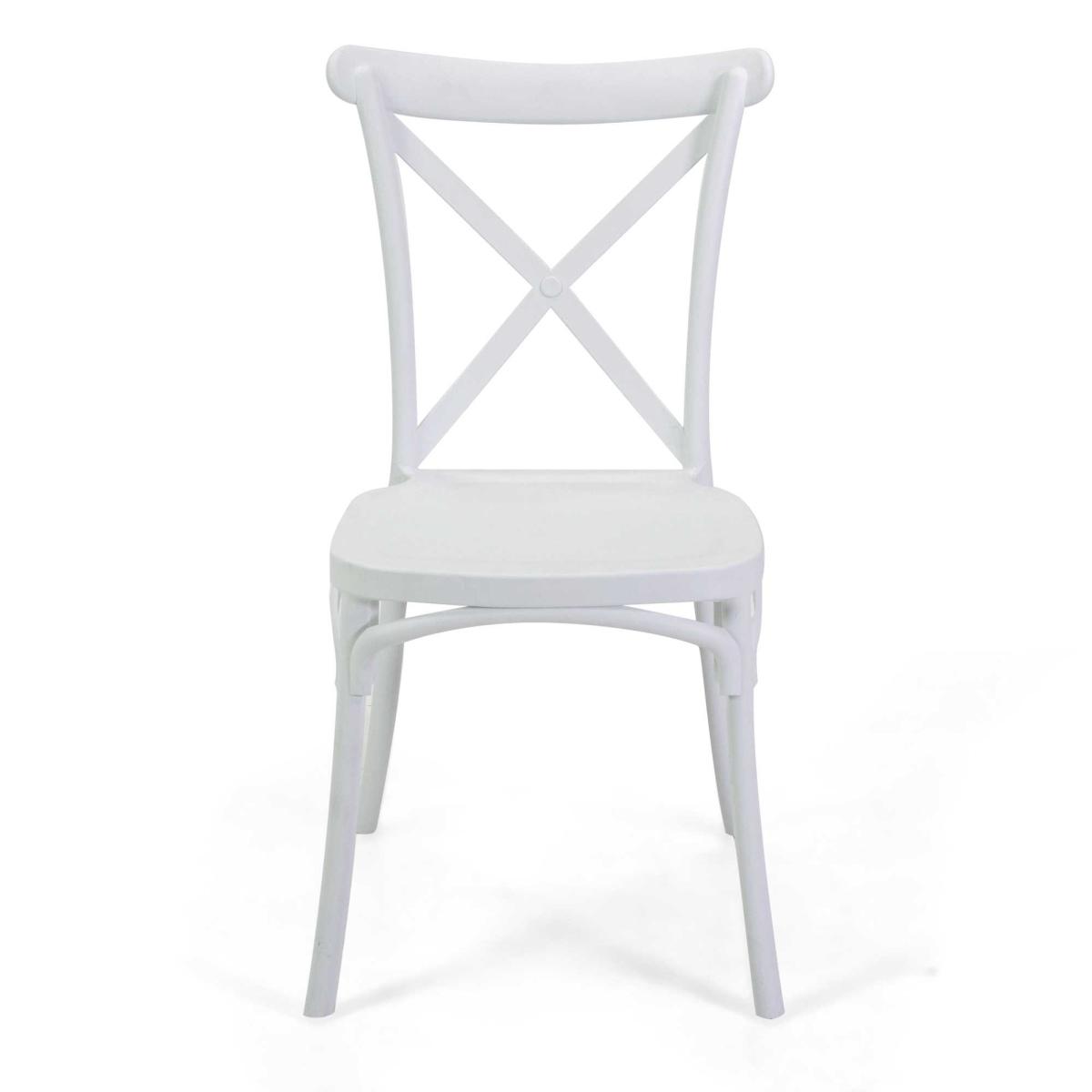 Vacchetti Sedia Plastica Cross Bianco 47x51x45.5cm