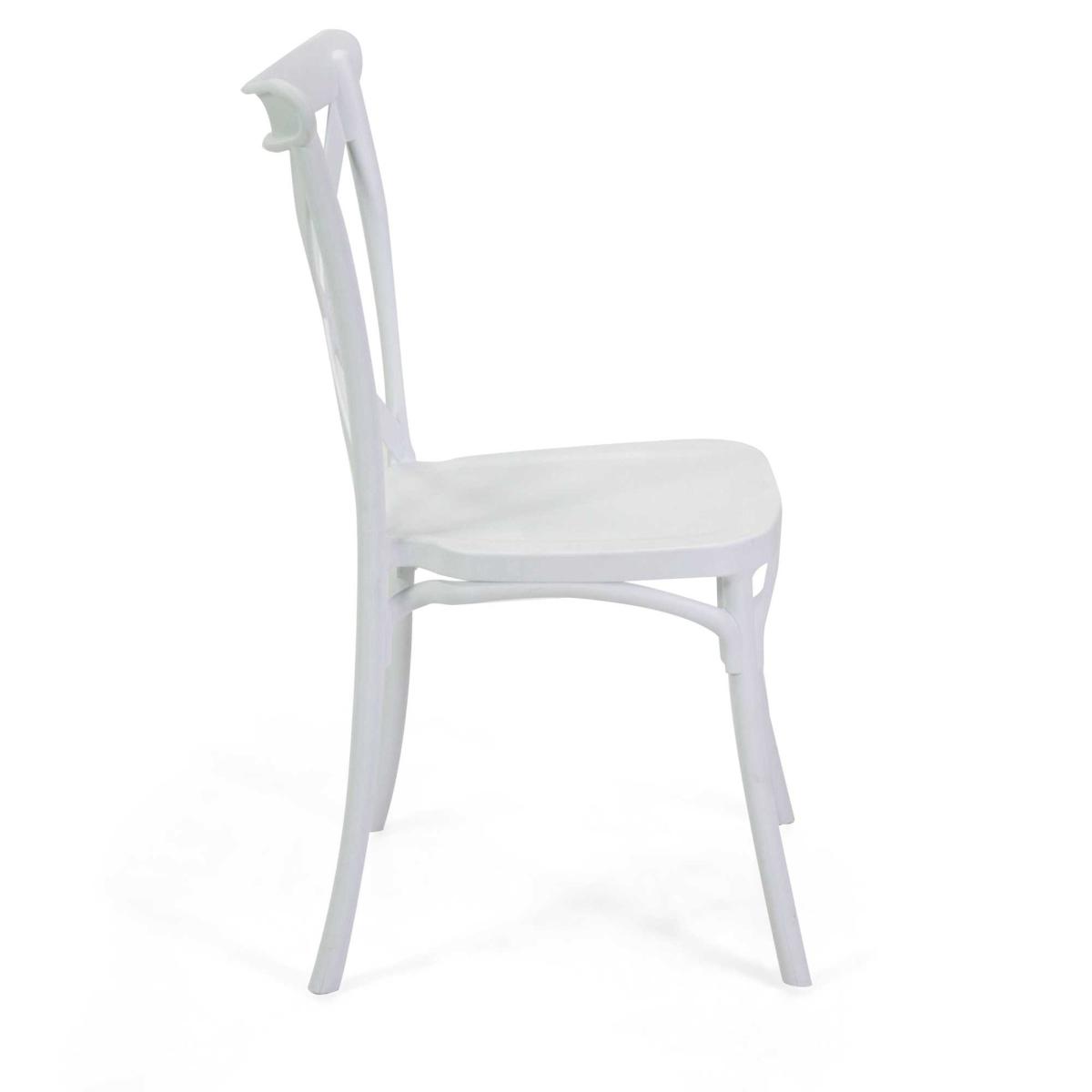 Vacchetti Sedia Plastica Cross Bianco 47x51x45.5cm