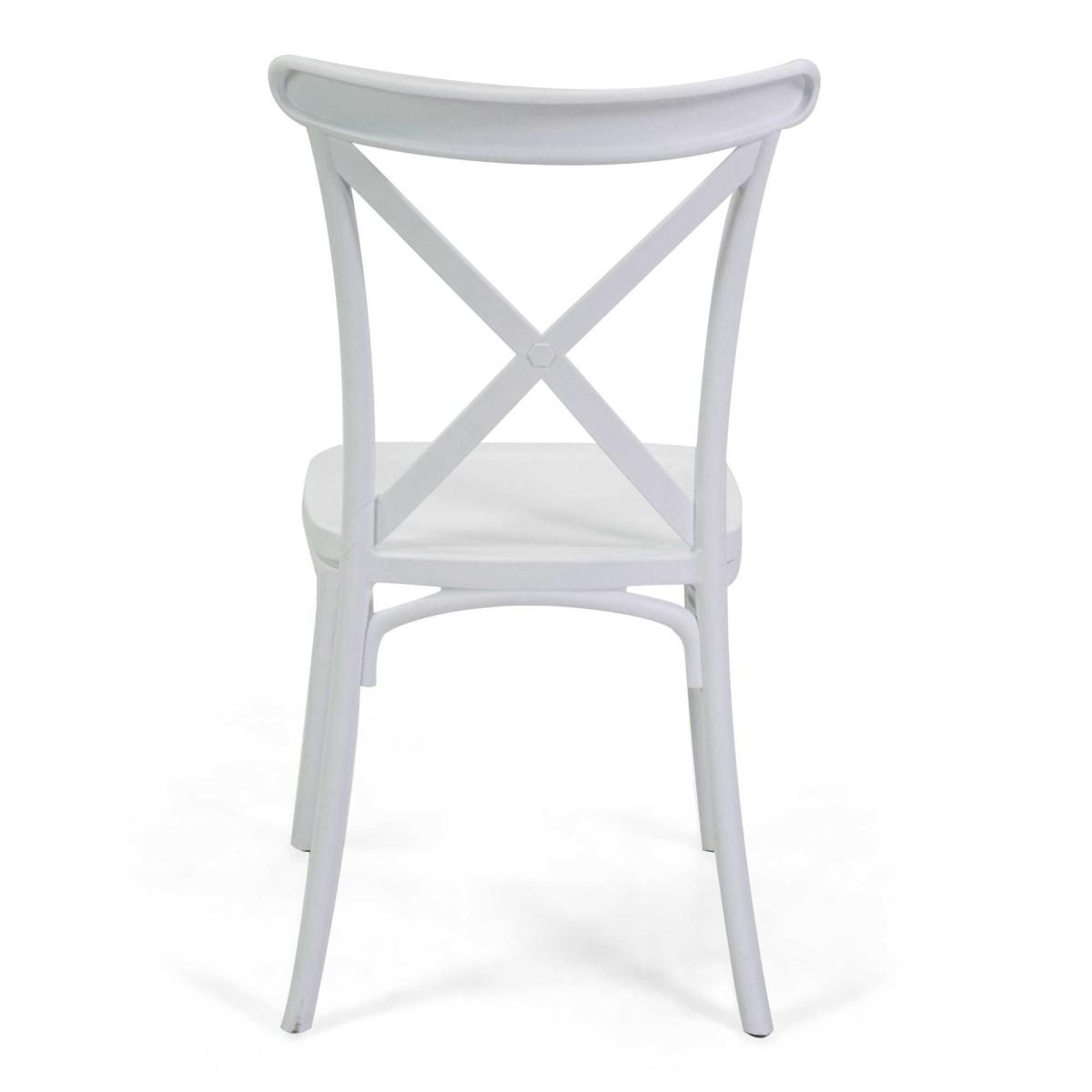 Vacchetti Sedia Plastica Cross Bianco 47x51x45.5cm