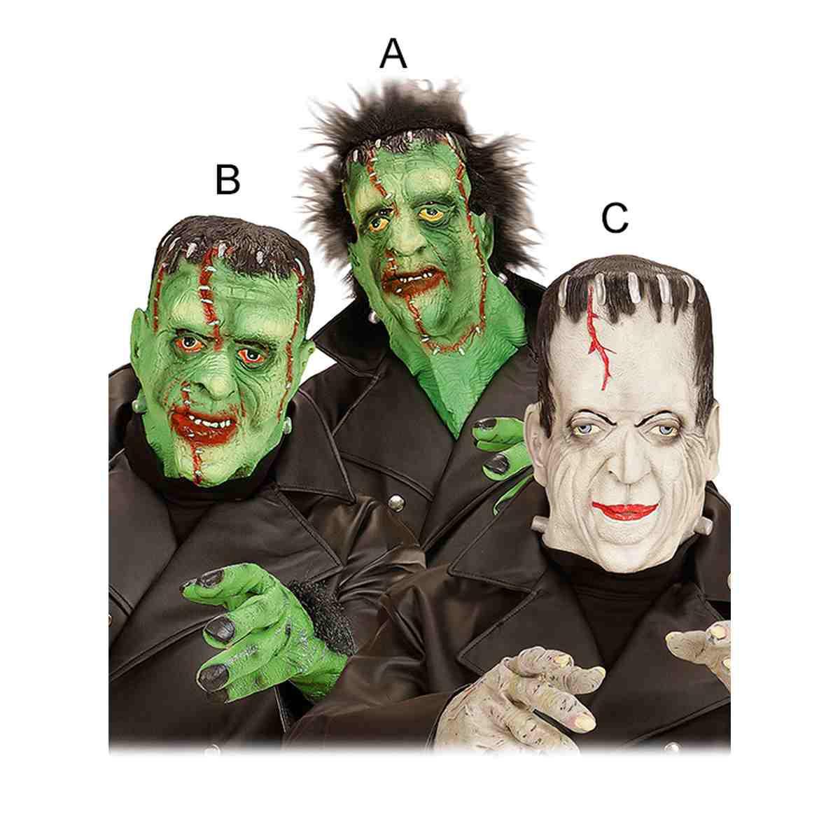 Maschera Viso Frankie Gomma 3 Modelli |Widmann