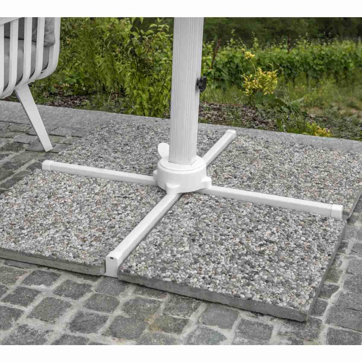 Ombrellone Alluminio New Michigan 3X4H2,75M Senza Mantovana Bianco | Vacchetti