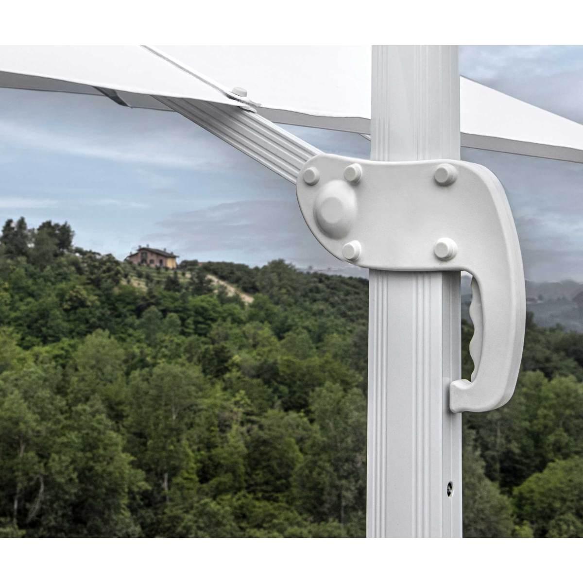 Ombrellone Alluminio New Michigan 3X4H2,75M Senza Mantovana Bianco | Vacchetti