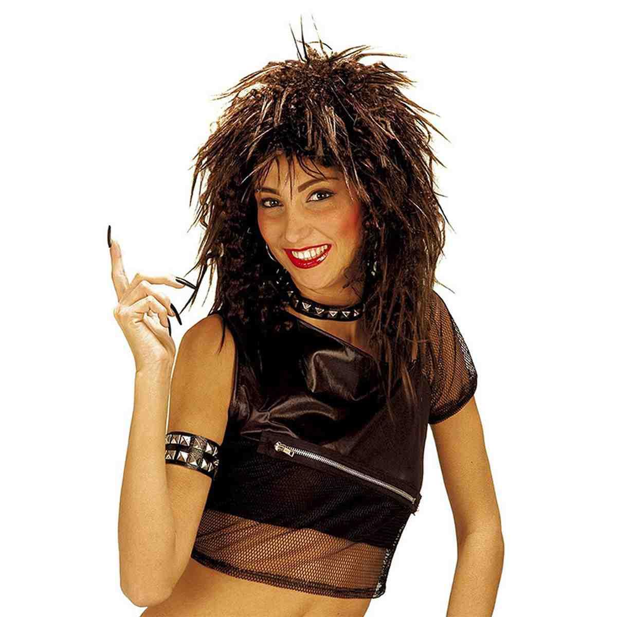 Parrucca Kiss KisS/Mossa con Frangia 3 Colori |Widmann