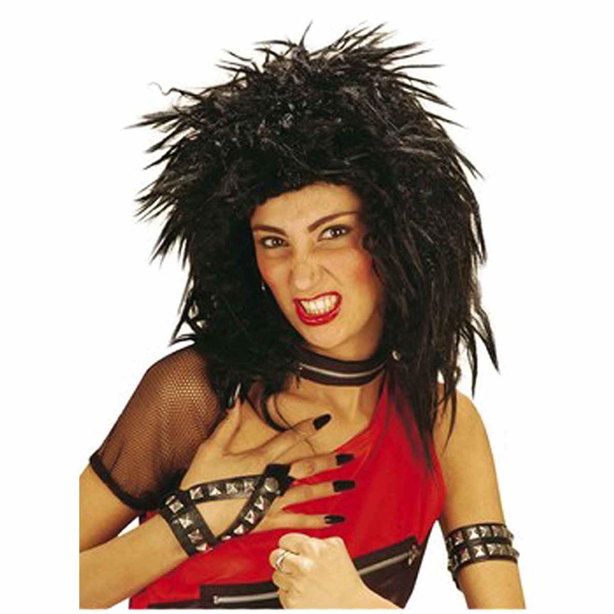 Parrucca Kiss KisS/Mossa con Frangia 3 Colori |Widmann