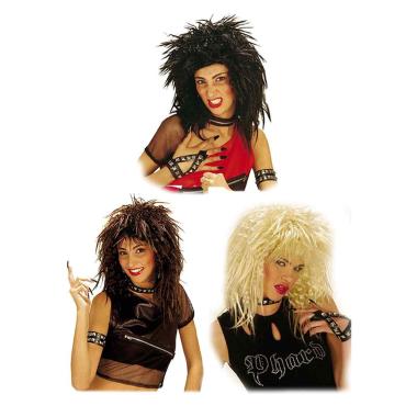 Parrucca Kiss KisS/Mossa con Frangia 3 Colori |Widmann