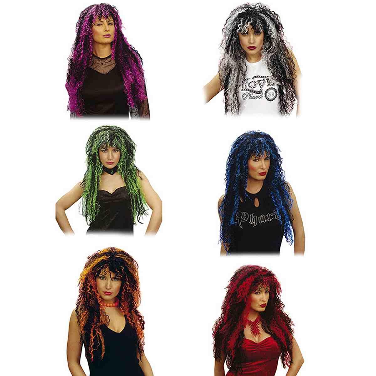 Parrucca Vamp Mossa 6 Colori |Widmann