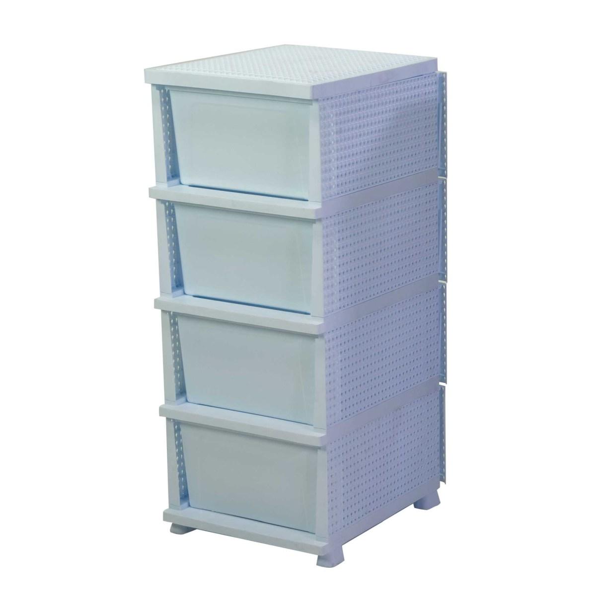 Mobiletto Cassettiera 4 Cassetti Biancocm.43x37xh90 | Vacchetti