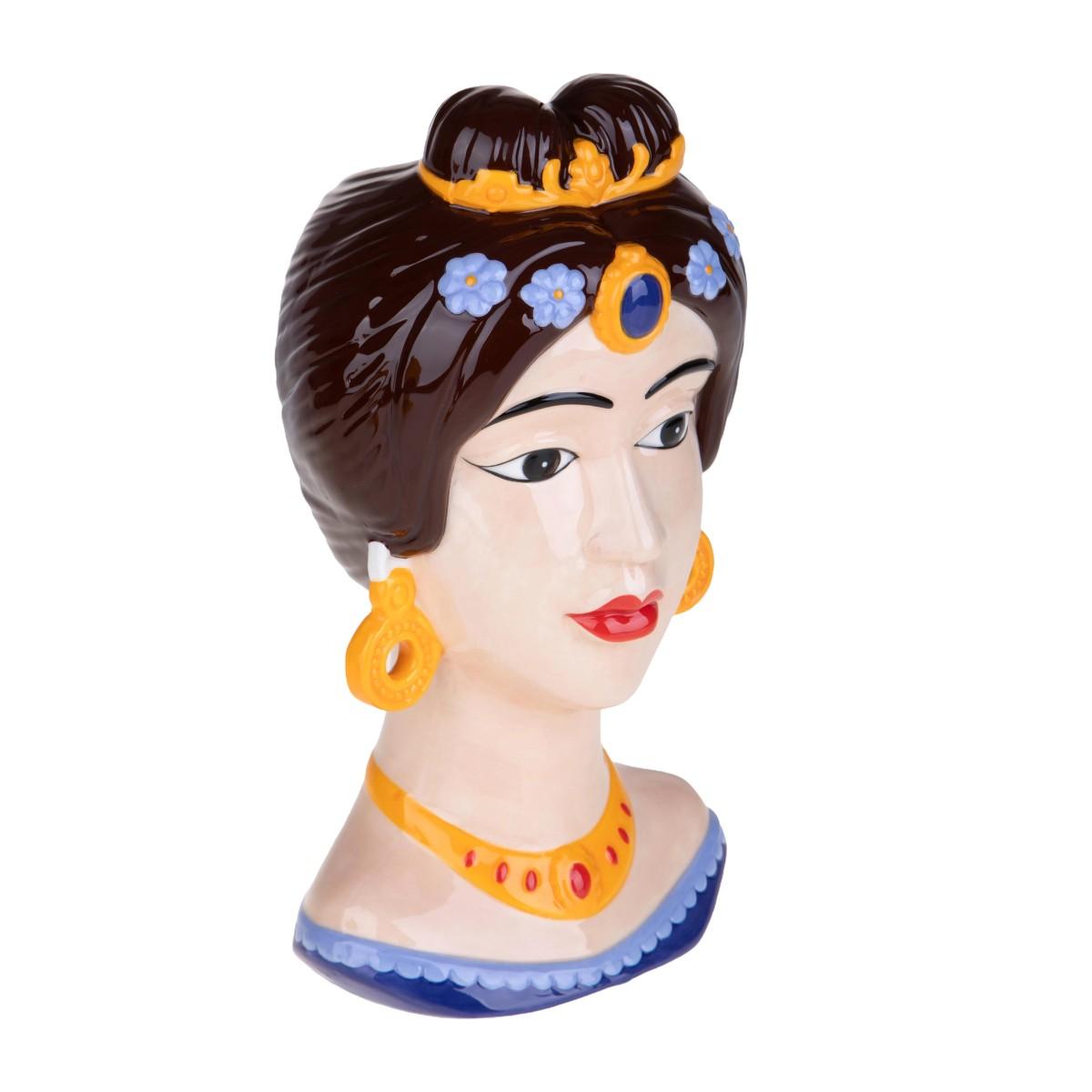 Vaso Ceramica Volto Donna cm.30 | Bianchi Dino