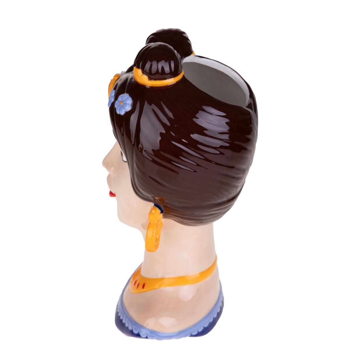 Vaso Ceramica Volto Donna cm.30 | Bianchi Dino