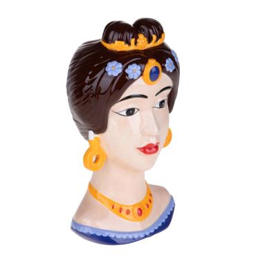 Vaso Ceramica Volto Donna cm.30 | Bianchi Dino