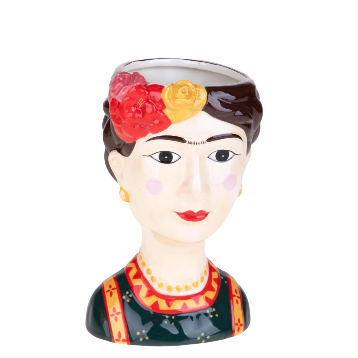 Vaso Ceramica Volto Frida cm.21 | Bianchi Dino
