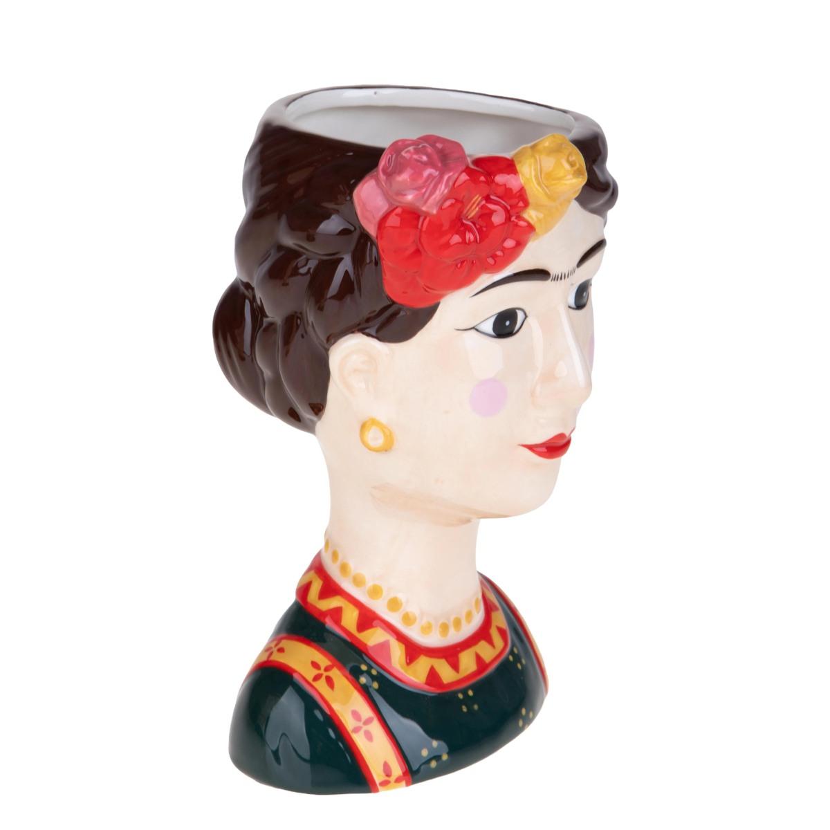 Vaso Ceramica Volto Frida cm.21 | Bianchi Dino